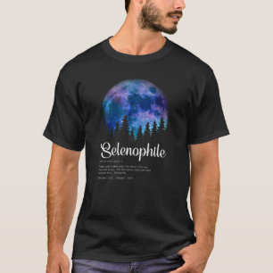 Funny Selenophile Definition Cool Vollmond Illust T-Shirt