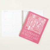 Funny Self-Care Zitat Pink Art Supplies Planer (Anzeige)