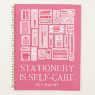 Funny Self-Care Zitat Pink Art Supplies Planer