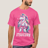 Funny Self Defense Bjj Shirt Niedlich Unicorn Jiu (Vorderseite)