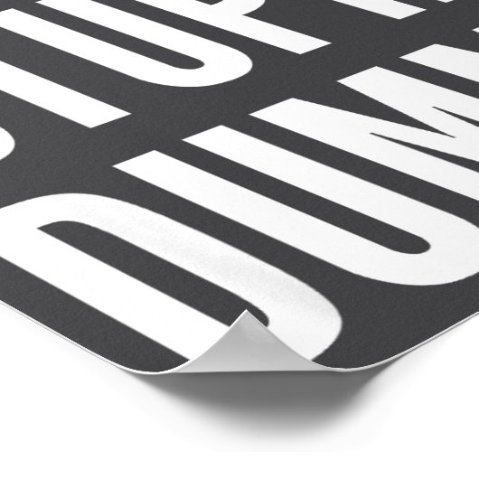 Funny Self Deprecating Quote Big Stud Dummy  Poster (Ecke)