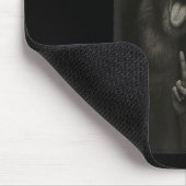 Funny Selfie Bigfoot Alien Sasquatch Rock On Hand Mousepad (Ecke)