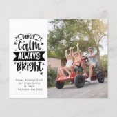 Funny Selten Ruhe Immer Foto Ferienkarte hell Flyer (Vorne)