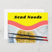 Funny Send Noods Ramen Noodles Custom Message Postkarte (Vorne/Hinten)