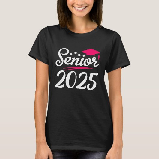 Funny Senior 2025 Abschluss Class of 2025 Girls T T-Shirt (Vorderseite)