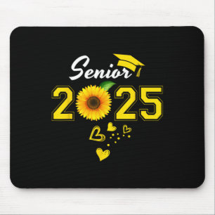 Funny Senior 2025 Funny Abschluss Sonnenblume Cl o Mousepad