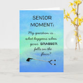 Funny Senior Add Name Age Happy Birthday Card Karte (Gelbe Blume)