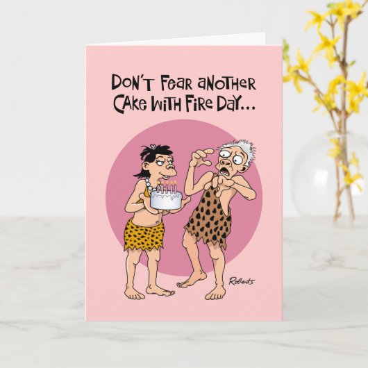 Funny Senior Birthday Karte (Gelbe Blume)