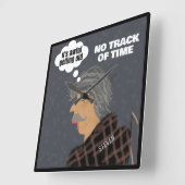 Funny Senior Citizen Ältere Zitat Quadratische Wanduhr (Winkel)