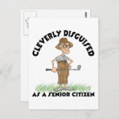 Funny Senior Citizen Golfer Postkarte (Vorne/Hinten)