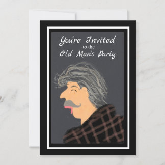 Funny Senior Citizen Old Man's Birthday Party Einladung