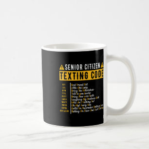 Funny Senior Citizen&#; s Gesimst Code Vintag Gra Kaffeetasse