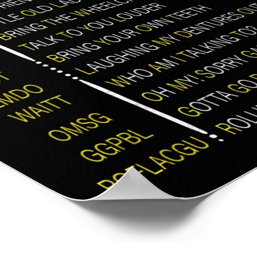 Funny Senior Citizen&#; s Sims Code Vathers Day Poster (Ecke)