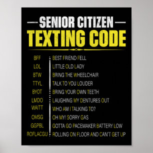 Funny Senior Citizen&#; s Sims Code Vathers Day Poster