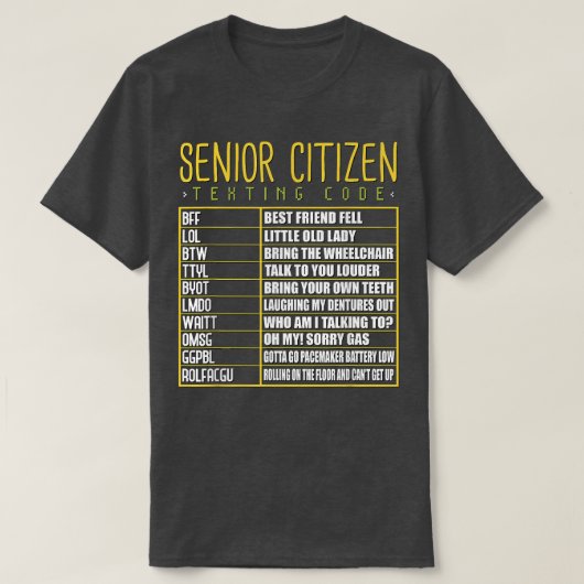 Funny Senior Citizen Sims Code Cool Opa Grandpa Gr T-Shirt (Design vorne)