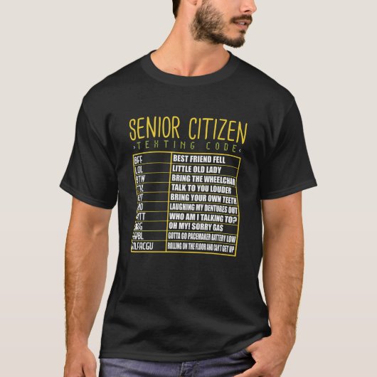 Funny Senior Citizen Sims Code Cool Opa Grandpa Gr T-Shirt (Vorderseite)