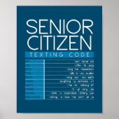 Funny Senior Citizen Sims Code Cool Opa Poster (Vorne)
