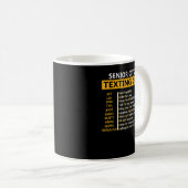 Funny Senior Citizen Sims Code Design Geschenk für Kaffeetasse (VorderseiteRechts)
