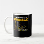 Funny Senior Citizen Sims Code Design Geschenk für Kaffeetasse (Links)