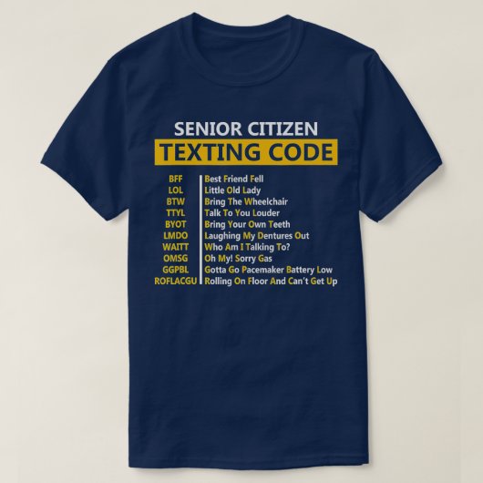 Funny Senior Citizen Sims Code Design Geschenk für T-Shirt (Design vorne)