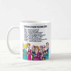Funny Senior Citizen Sims Code Kaffeetasse