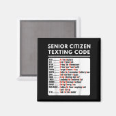 Funny Senior Citizen Sims Code T-Shirt Magnet (Vorderseite/Rückseite)