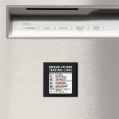 Funny Senior Citizen Sims Code T-Shirt Magnet (In Situ (Geschirrspüler))