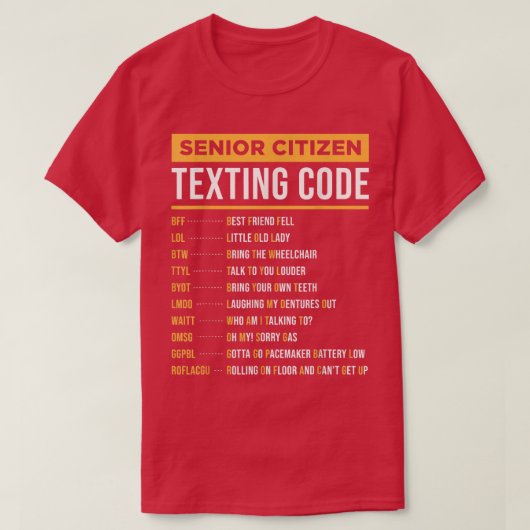 Funny Senior Citizens, die ein Geschenk mit Code f T-Shirt (Design vorne)