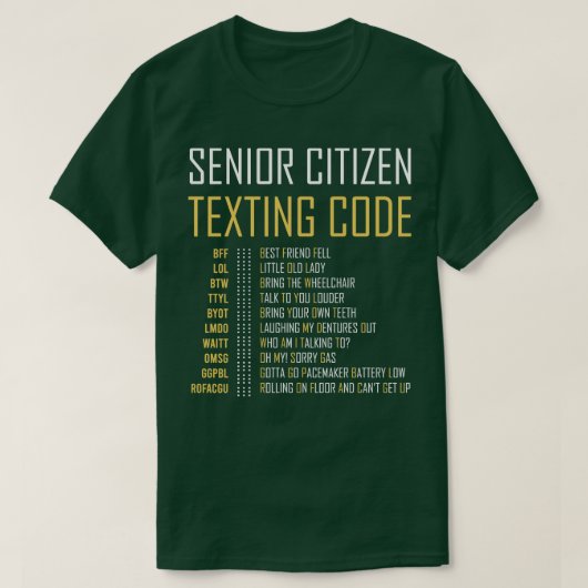 Funny Senior Citizens Simse Code Gift for Grandp T-Shirt (Design vorne)