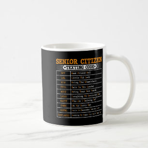 Funny Senior Citizens Simst Code for Old People Kaffeetasse