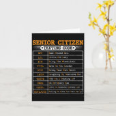 Funny Senior Citizens Simst Code for Old People Karte (Gelbe Blume)