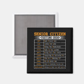 Funny Senior Citizens Simst Code for Old People Magnet (Vorderseite/Rückseite)