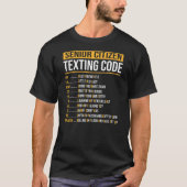 Funny Senior Citizen's Texting Code Design for T-Shirt (Vorderseite)