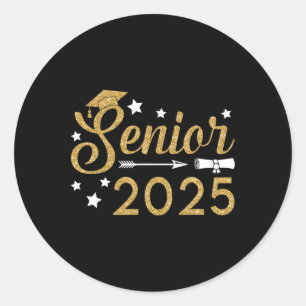 Funny Senior CL of 2025 Uni-Abschluß Geschenk für Runder Aufkleber
