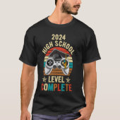 Funny Senior Gamer 2024 High School Level Complete T-Shirt (Vorderseite)