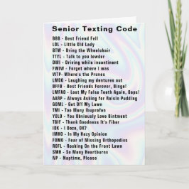 Funny Senior Sims Code Karte