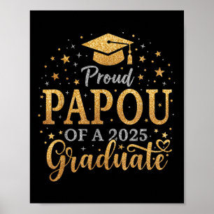 Funny Senior stolz Papou eines Cl of 2025 Graduate Poster