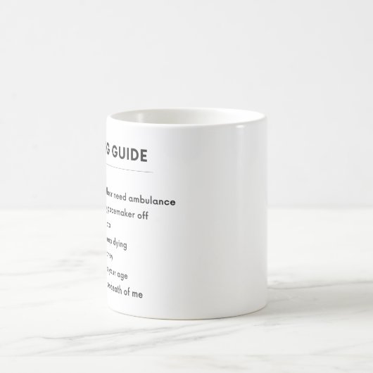 FUNNY Seniors Old Person OAP Retiree SIMS GUIDE Kaffeetasse (Mittel)