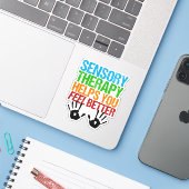 Funny Sensory Therapist Aufkleber (Laptop mit iPhone)