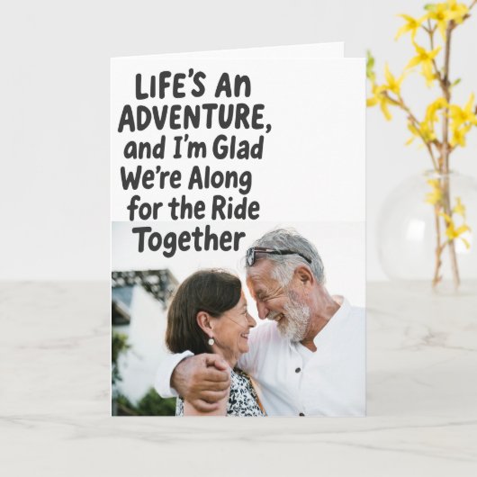 Funny Sentimental Custom Foto Jubiläum Karte (Gelbe Blume)