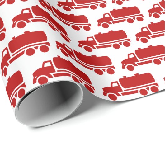 Funny Septic Tank Truck Wrapping Paper Geschenkpapier (Rolleneckpunkt)