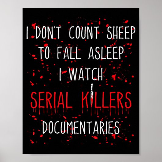 Funny Serial Killer True Crime Junkie Murder Myste Poster (Vorne)