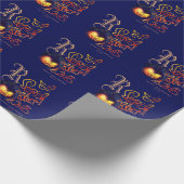 Funny Serial Killer Typografie Spooky Pumbkin Geschenkpapier (Ecke)