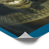 Funny Serious Gamer Cat Lovers Stud Kitty Cat Meme Poster (Ecke)