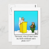 Funny Sessings & Faith Spaß Postcard Postkarte (Vorne/Hinten)