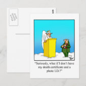 Funny Sessings & Faith Spaß Postcard Postkarte (Vorne/Hinten)