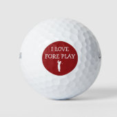 Funny Set Golf Balls Golfball (Vorderseite)
