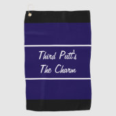 Funny sevy blauer dritter Putt Geschenk für Golfer Golfhandtuch (Vorderseite)