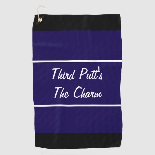 Funny sevy blauer dritter Putt Geschenk für Golfer Golfhandtuch (Vorderseite)