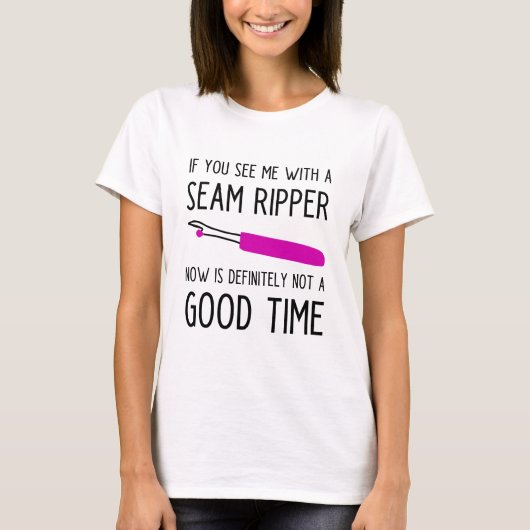 Funny Sewing and Quilting Slogan T - Shirt (Vorderseite)